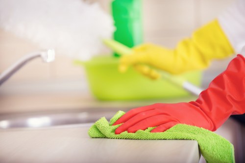 Kitchen and bathroom turnover cleaning in a Stockwell short-let property